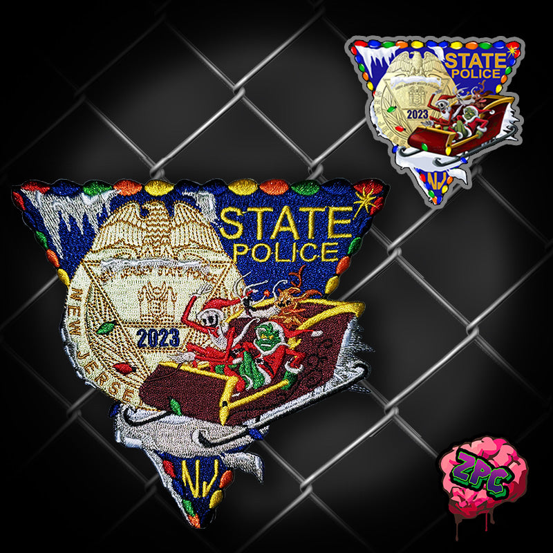 NJSP - New Jersey State Police Christmas- Holiday Patch- "Holiday Heist"