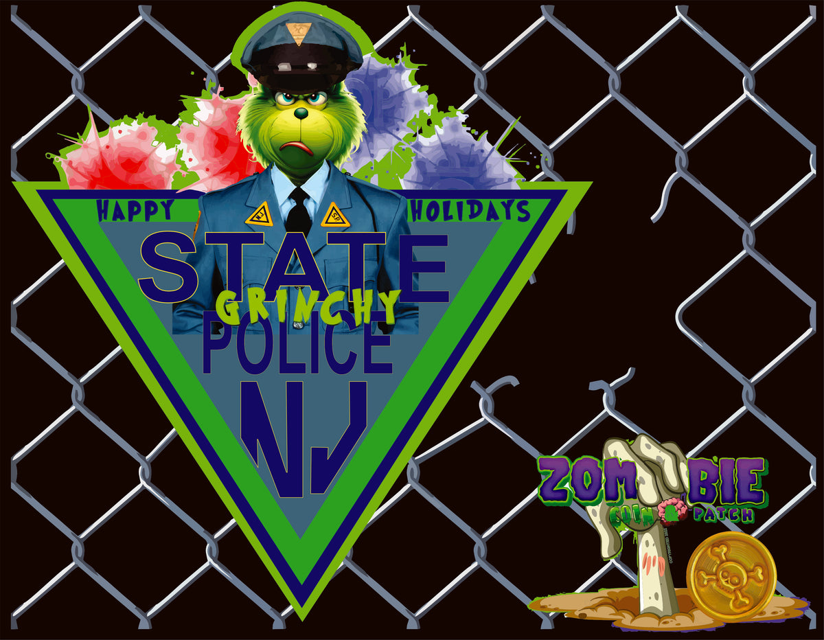 NJSP-Christmas- NJSP - NEW JERSEY STATE POLICE Holiday Patch- 