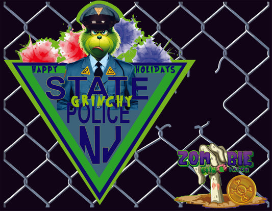 NJSP-Christmas- NJSP - NEW JERSEY STATE POLICE Holiday Patch- " WHOVILLE TROOP"