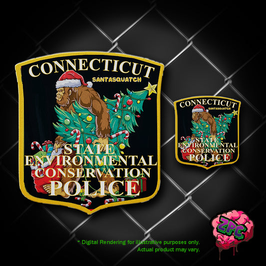 CT- ENCON - CONNECTICUT ENVIRONMENTAL POLICE 2024 Christmas Santasquatch Patch
