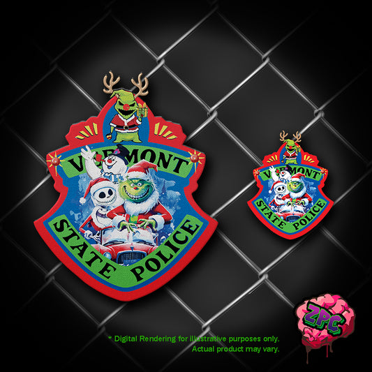 VSP VERMONT STATE POLICE 2024 Christmas Sleighing Squad