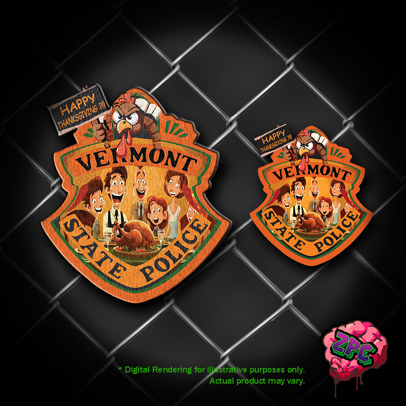 VSP- Thanksgiving - VERMONT STATE POLICE 2024 Holiday Patch- "Thanksgiving Dinner"