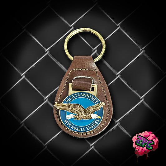 Misc: Pratt & Whitney Leather Keychain