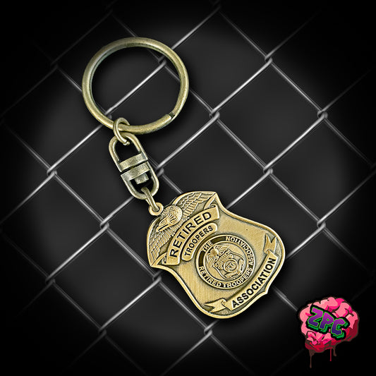 RTA: Retired Troopers Association Badge Keychain - Retired Troopers Association