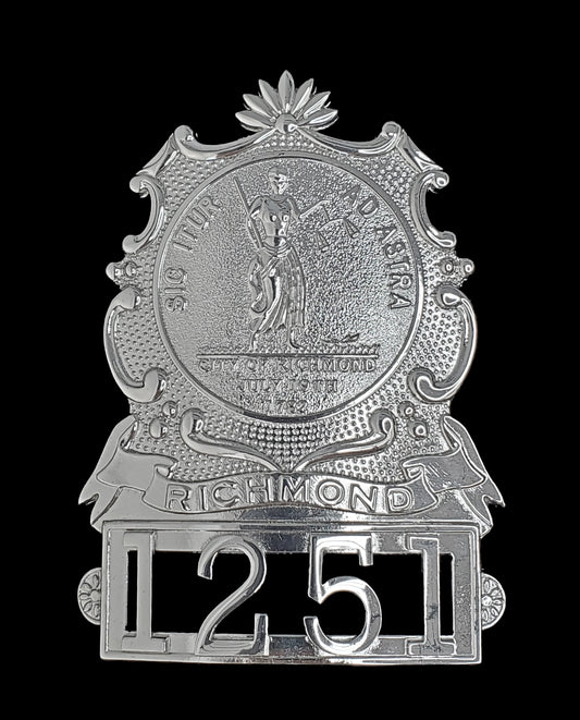VA- Richmond VA Police Department Hat Badge