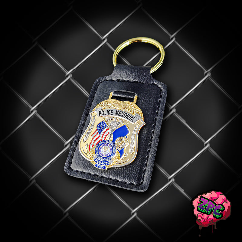 RPD: Richmond VA Police Police Memorial Leather Keychain - Richmond VA Police Department