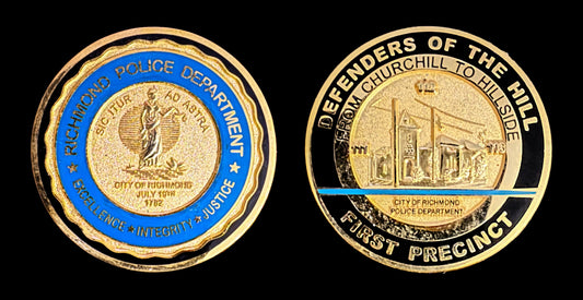 VA- Richmond Police Virginia -First Precinct Challenge Coin - Richmond VA Police Department