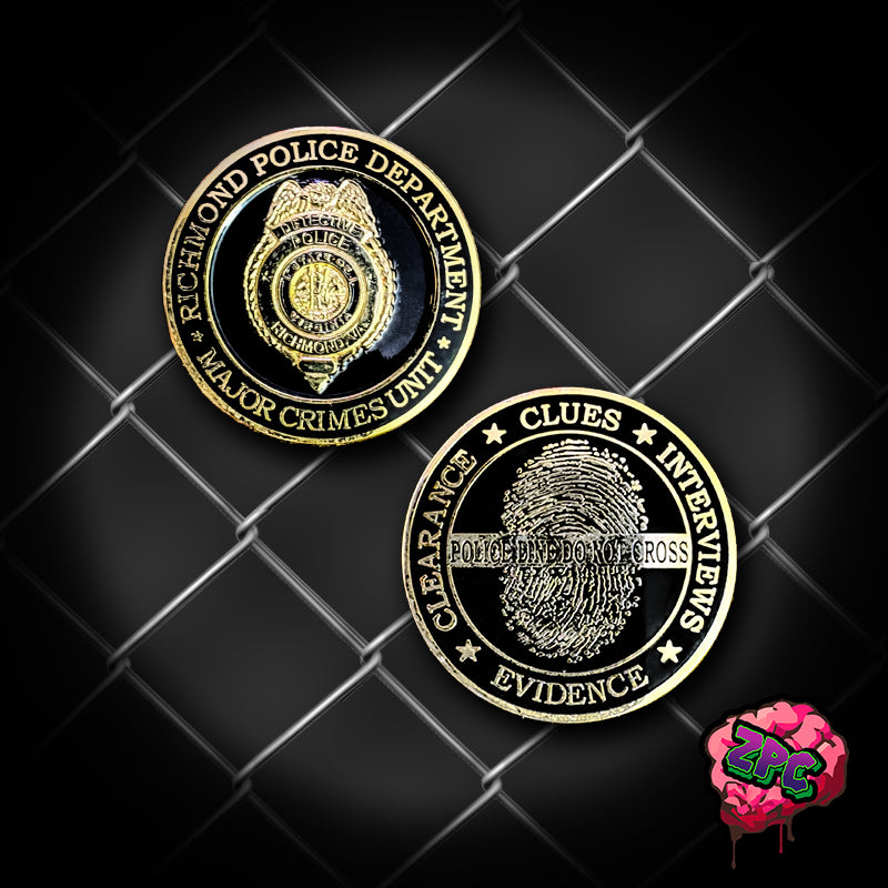 Va- Richmond Virginia Police Va. Major Crimes Unit Challenge Coin - Richmond VA Police Department