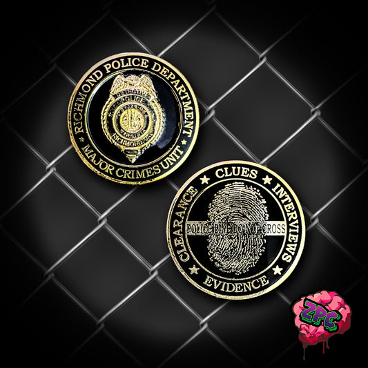 Va- Richmond Virginia Police Va. Major Crimes Unit Challenge Coin - Richmond VA Police Department