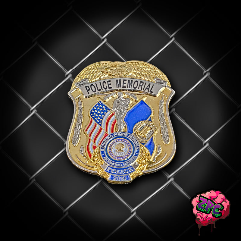 RPD: Richmond Police Memorial Police Officer Badge - Richmond VA Police Department