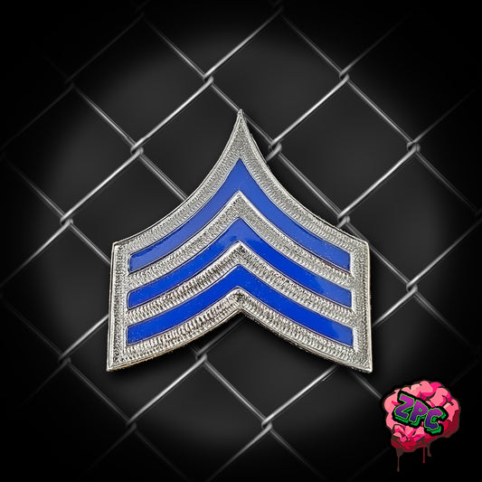 GENERIC Sergeant Blue Chevrons Collar Pins