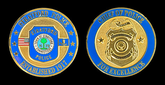 CT- Stratford Connecticut Police Chief Challenge Coin