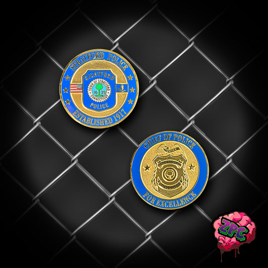 CT- Stratford Connecticut Police Chief Challenge Coin