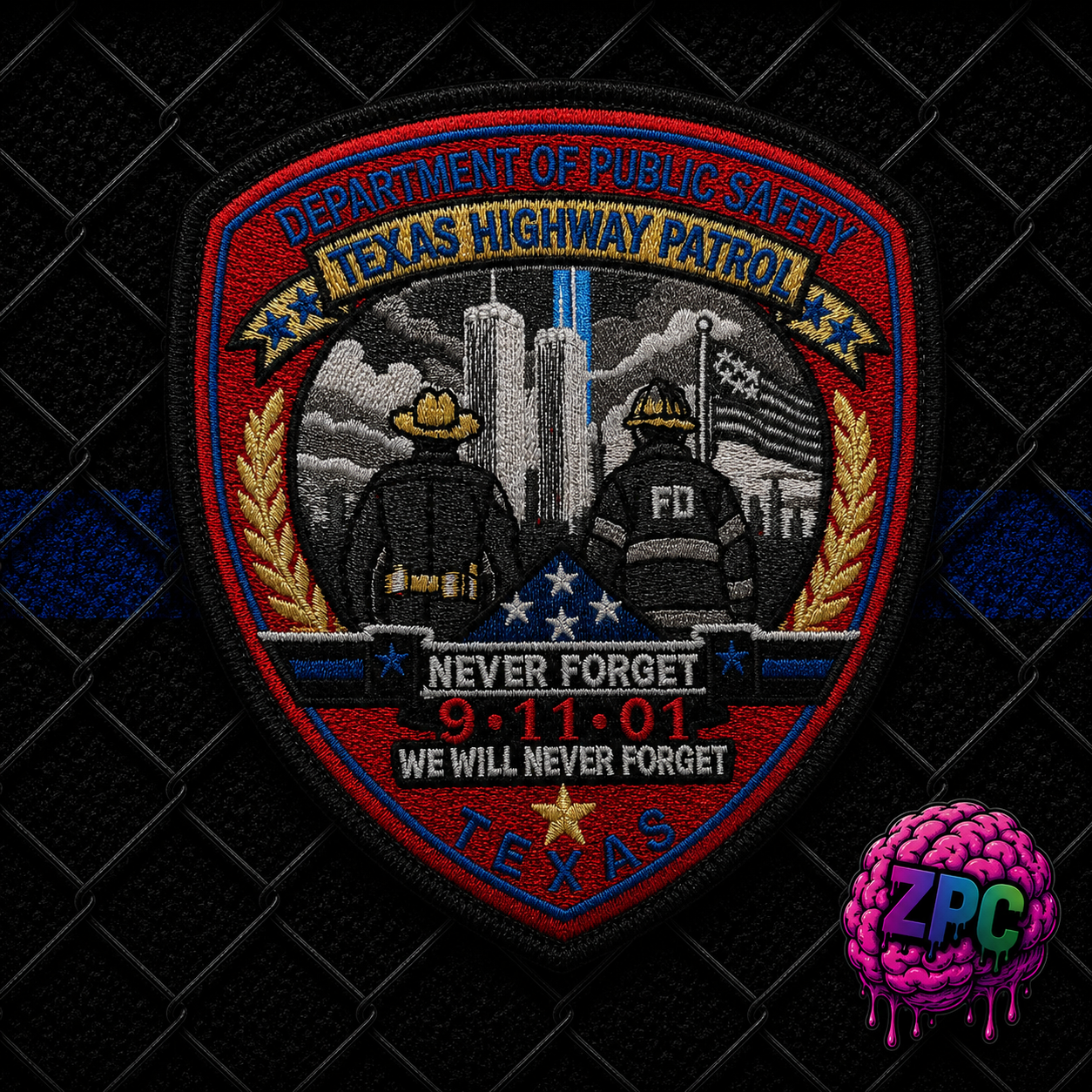 Texas Highway Patrol 9/11 25th Anniversary Memorial Patch