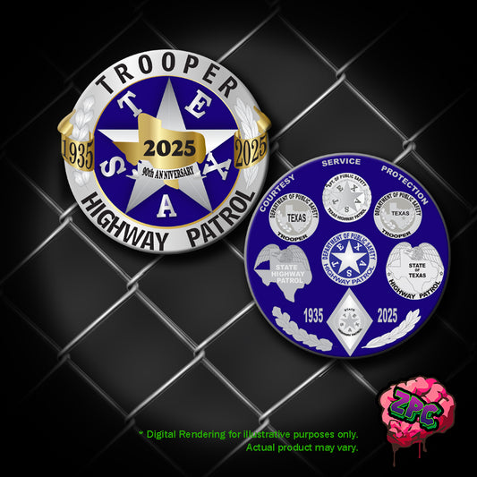 Texas DPS Highway Patrol 90th Anniversary Coin