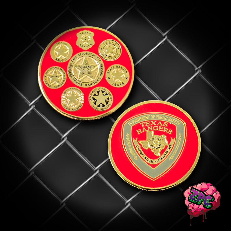 TX- Texas DPS - Ranger Heritage Challenge Coin - Department of Public Safety Coin - Texas Rangers