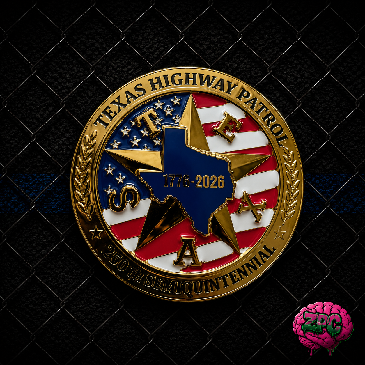 Texas Highway Patrol 250th Semiquincentennial Badge