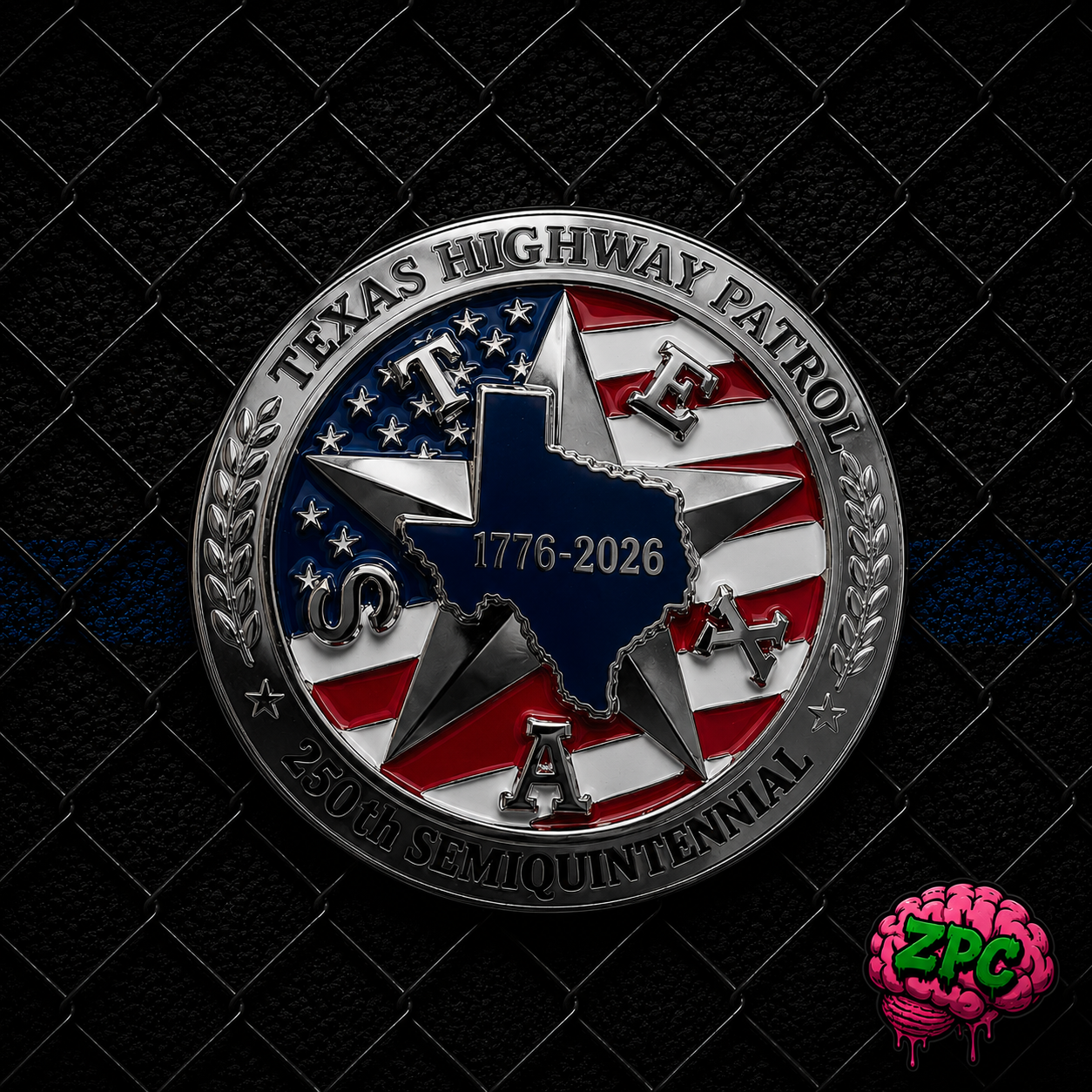 Texas Highway Patrol 250th Semiquincentennial Badge