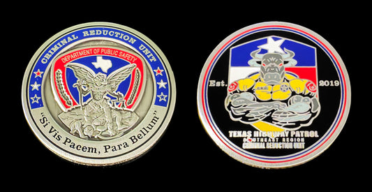 TX- TXDPS - Highway Patrol - Southeast Region Criminal Reduction Unit Coin - Texas Highway Patrol