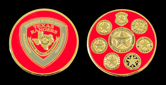 TX- Texas DPS - Ranger Heritage Challenge Coin - Department of Public Safety Coin - Texas Rangers