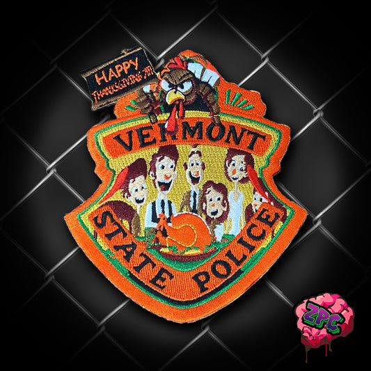 VSP- Thanksgiving - VERMONT STATE POLICE 2024 Holiday Patch- "Thanksgiving Dinner"