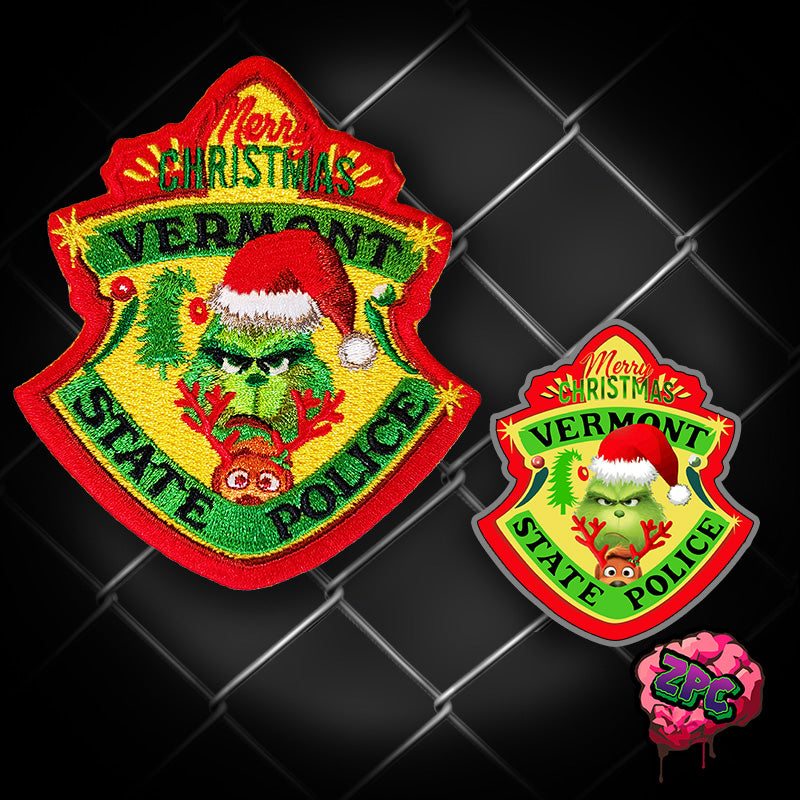 VT- Vermont State Police - Christmas- Holiday Patch- "Humbug"