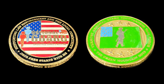 VT- Vermont State Police -Counter-Drug Task Force Coin - Vermont National Guard