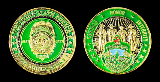 VSP- Vermont State Police - 75th Anniversary Coin - Vermont State Police