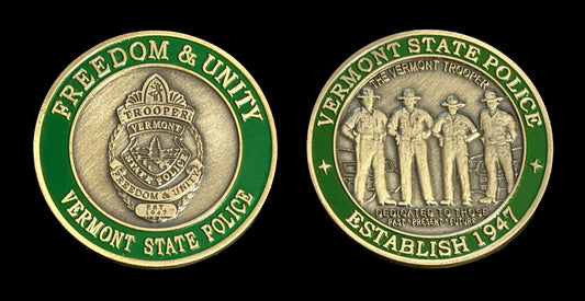 VT- VSP - Vermont State Police Honoring -PAST - PRESENT - FUTURE- Vermont State Police