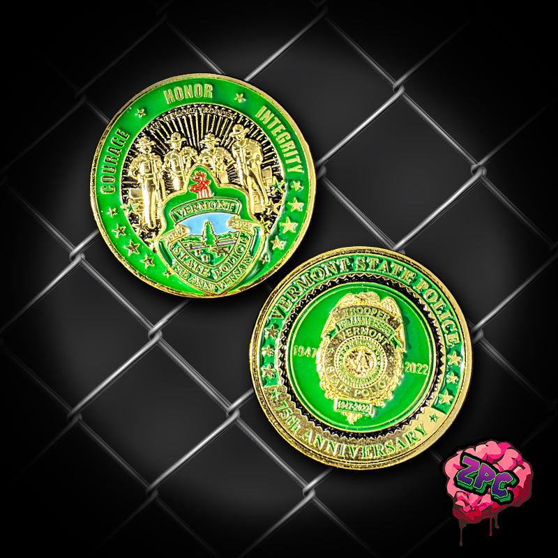 VSP- Vermont State Police - 75th Anniversary Coin - Vermont State Police