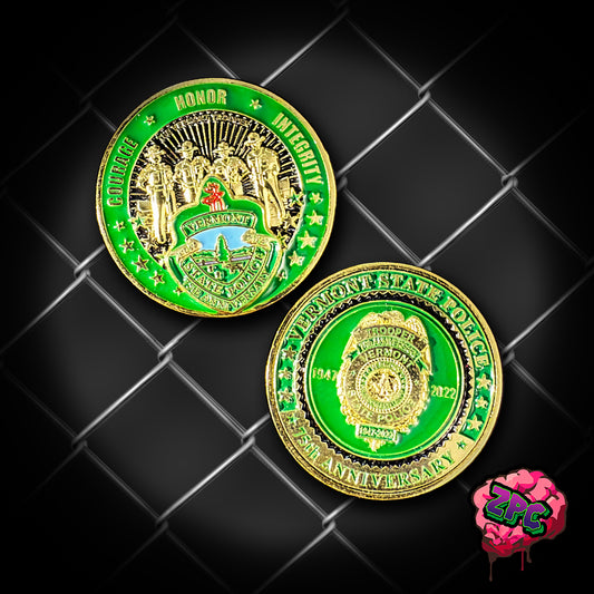 VSP- Vermont State Police - 75th Anniversary Coin - Vermont State Police