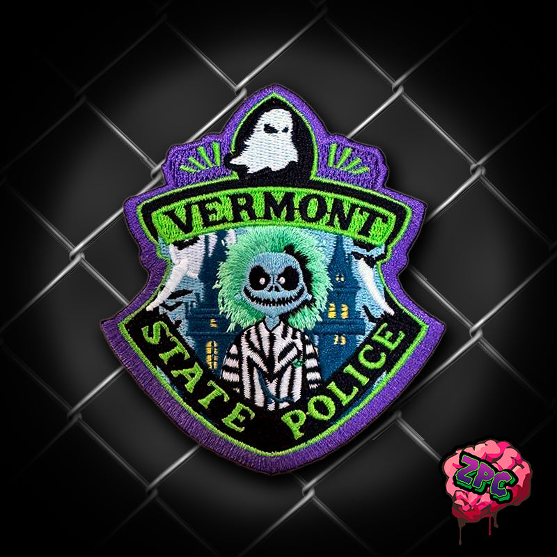 VSP- Halloween- VTSP - VERMONT STATE POLICE Holiday Patch- "Beetlejuiced"