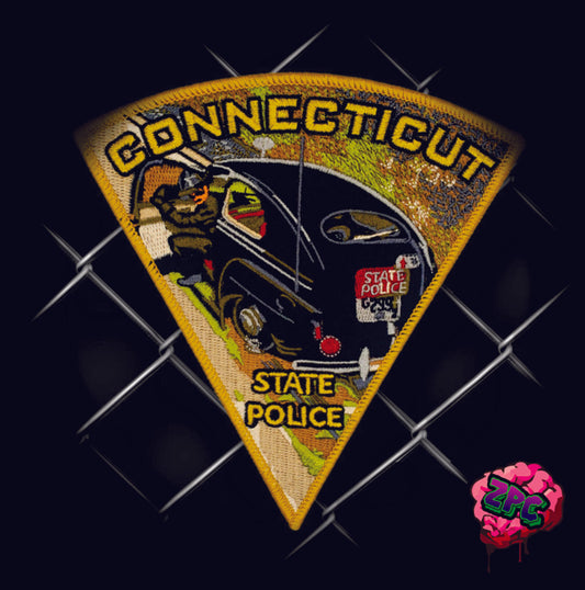 CSP - Connecticut State Police Heritage Patch- "1945 Saturday Evening Post"- Pie YELLOW Variant