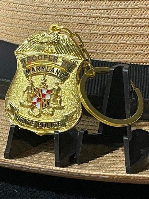 MSP - MARYLAND STATE POLICE KEYCHAIN - RANK OF TROOPER FIRST CLASS - Maryland State Police