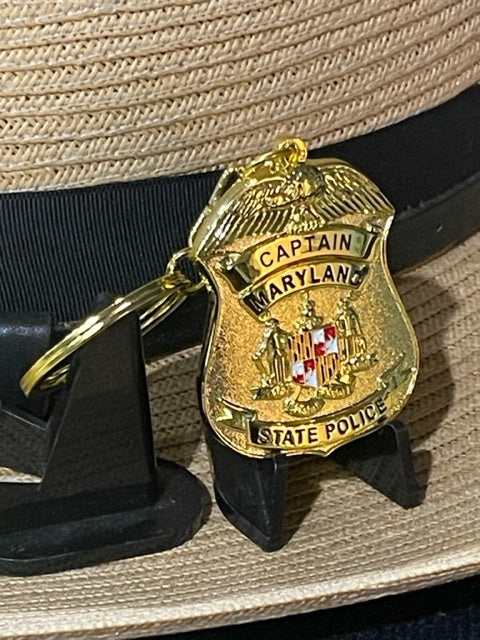 MSP - MARYLAND STATE POLICE KEYCHAIN - RANK OF CAPTAIN - Maryland State Police