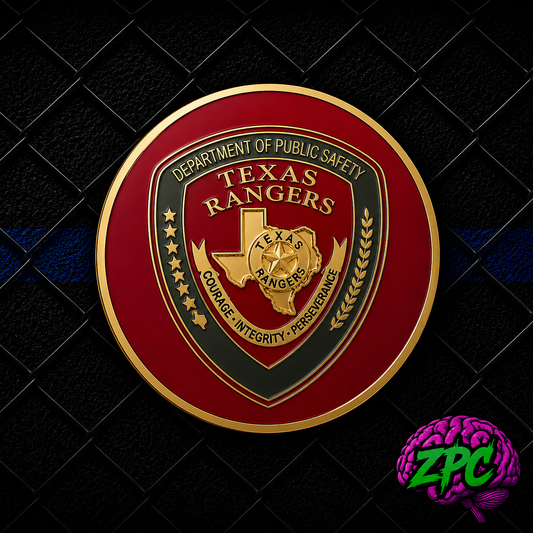 TX- Texas Rangers Heritage Marine Red Challenge Coin